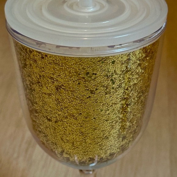 Party Drinkware Bundle: Reusable Silver Disco Ball Cup & Gold Glitter Wine Glass - Picture 11 of 16